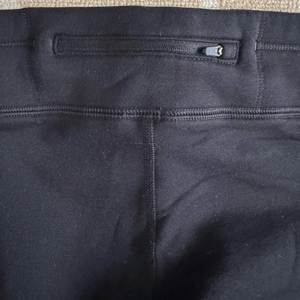 L.L. Bean Black Fleece Lined Thermal Pants Outdoor Hiking Lounge Medium Petite